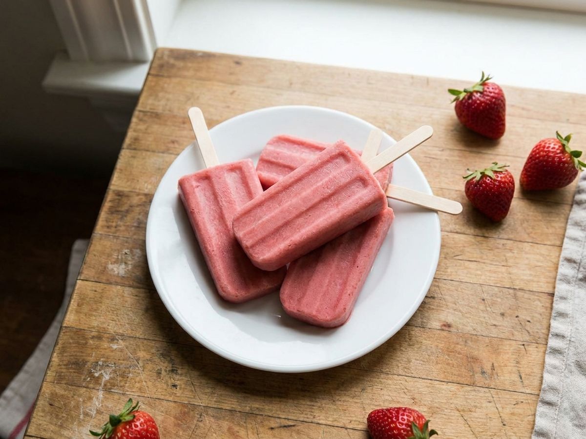 Strawberry Popsicles